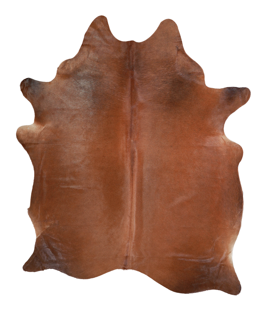 Solid Brown X-Large Brazilian Cowhide Rug 7'0"H x 5'10"W #A21612 by Hudson Hides