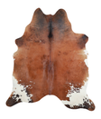 Chocolate and White X-Large Brazilian Cowhide Rug 7'2"H x 6'2"W #A21621 by Hudson Hides