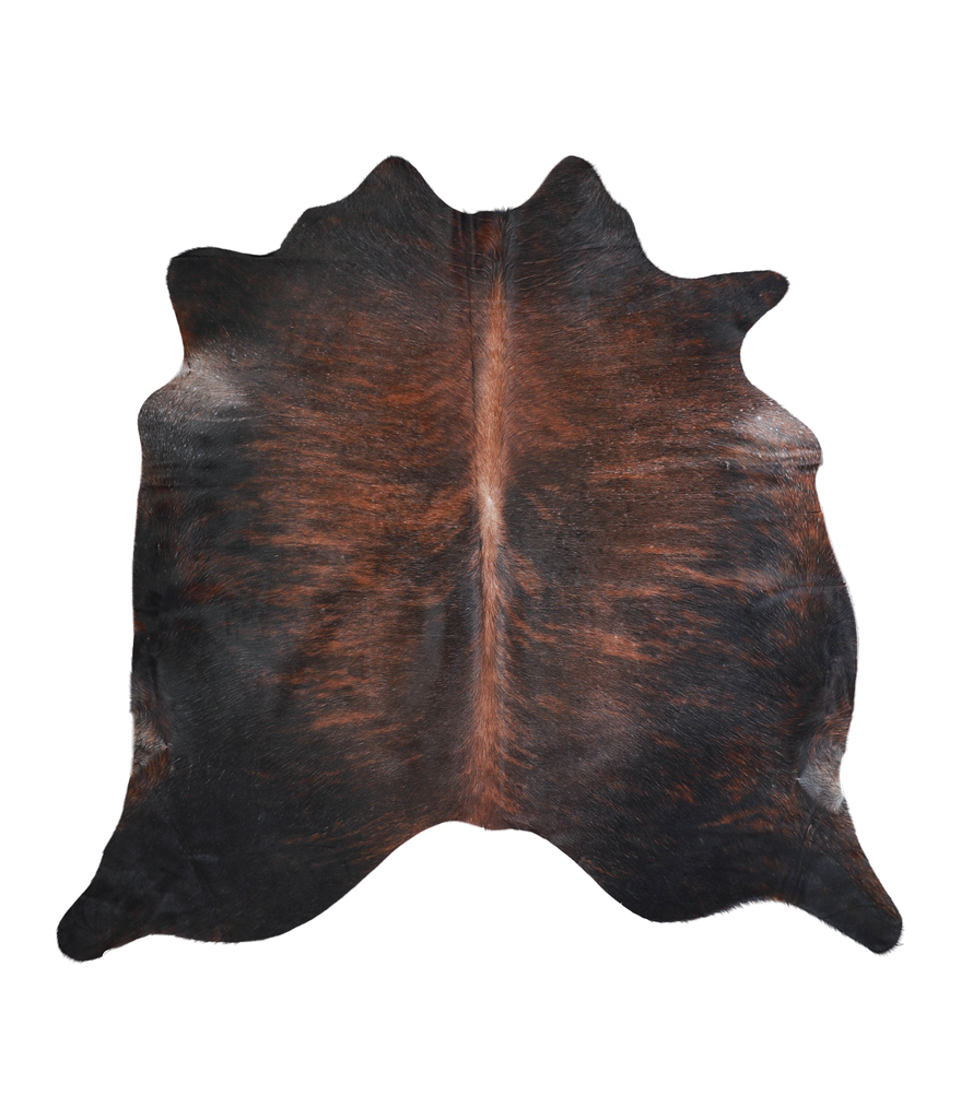 Dark Brindle X-Large Brazilian Cowhide Rug 6'3"H x 6'6"W #A21631 by Hudson Hides