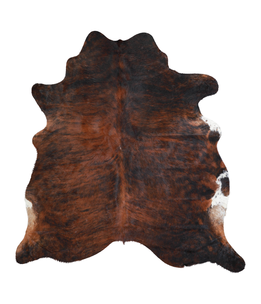 Dark Brindle X-Large Brazilian Cowhide Rug 6'9"H x 6'4"W #A21639 by Hudson Hides