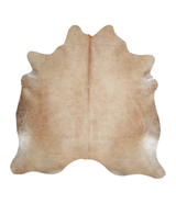 Beige X-Large Brazilian Cowhide Rug 6'5"H x 6'4"W #A21642 by Hudson Hides
