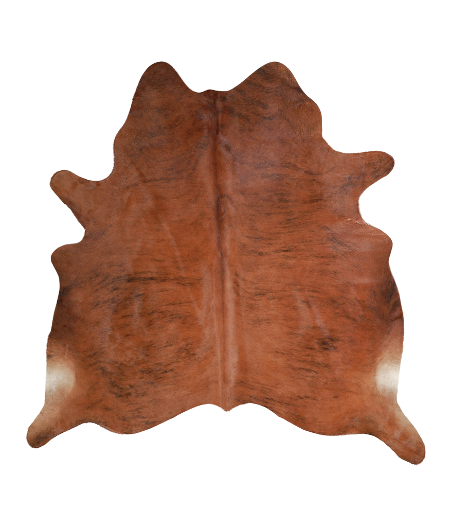 Medium Brindle X-Large Brazilian Cowhide Rug 6'5"H x 6'4"W #A21697 by Hudson Hides