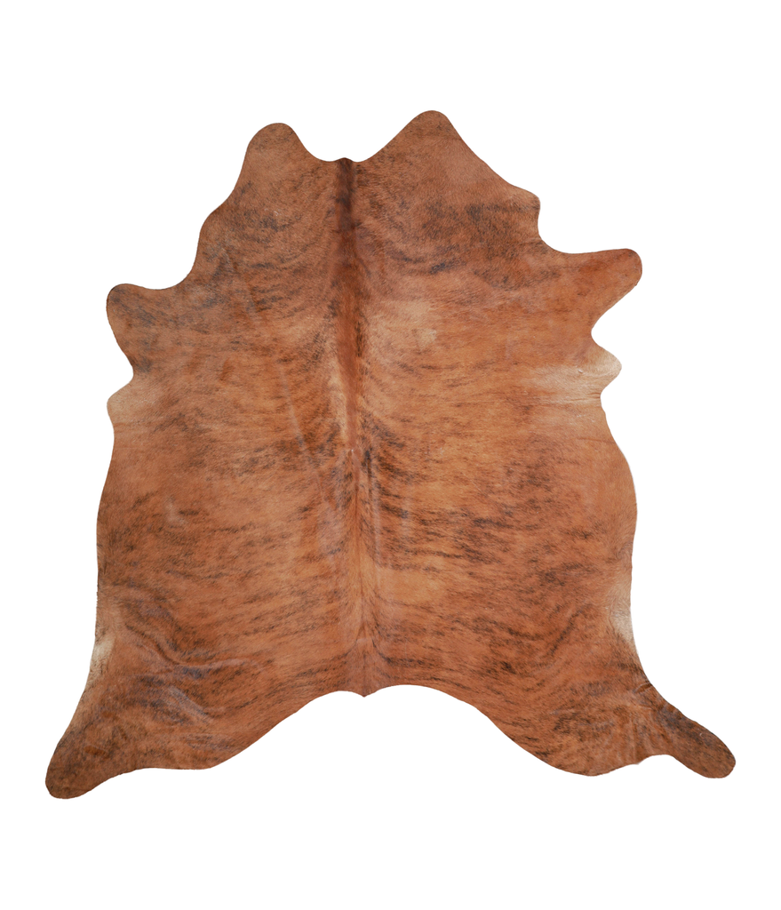 Medium Brindle X-Large Brazilian Cowhide Rug 7'0"H x 6'11"W #A21698 by Hudson Hides