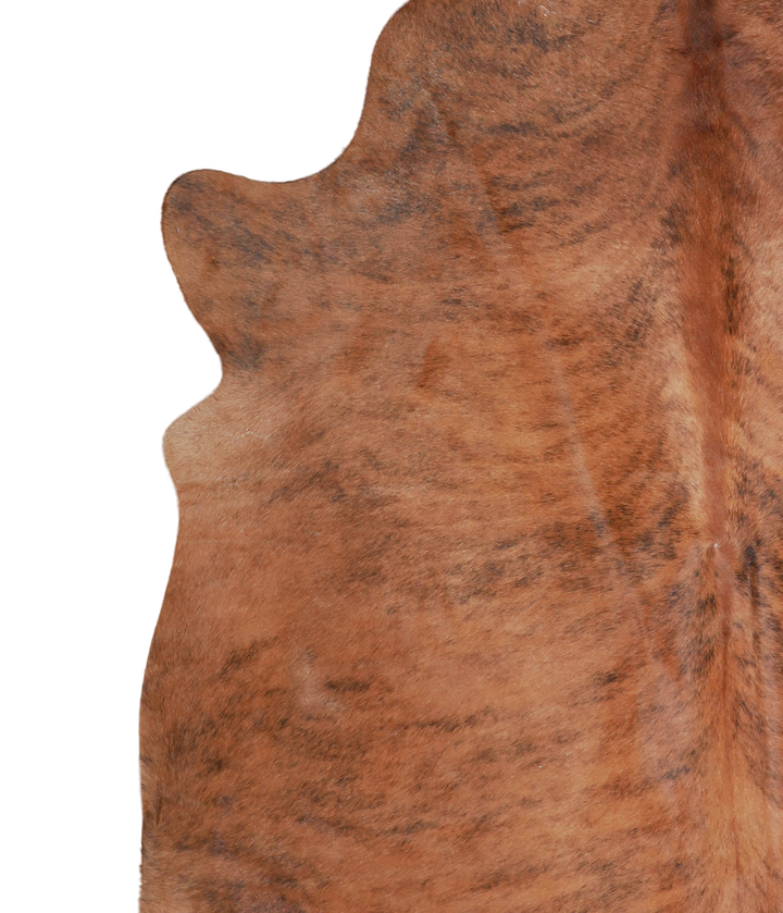 Medium Brindle X-Large Brazilian Cowhide Rug 7'0"H x 6'11"W #A21698 by Hudson Hides