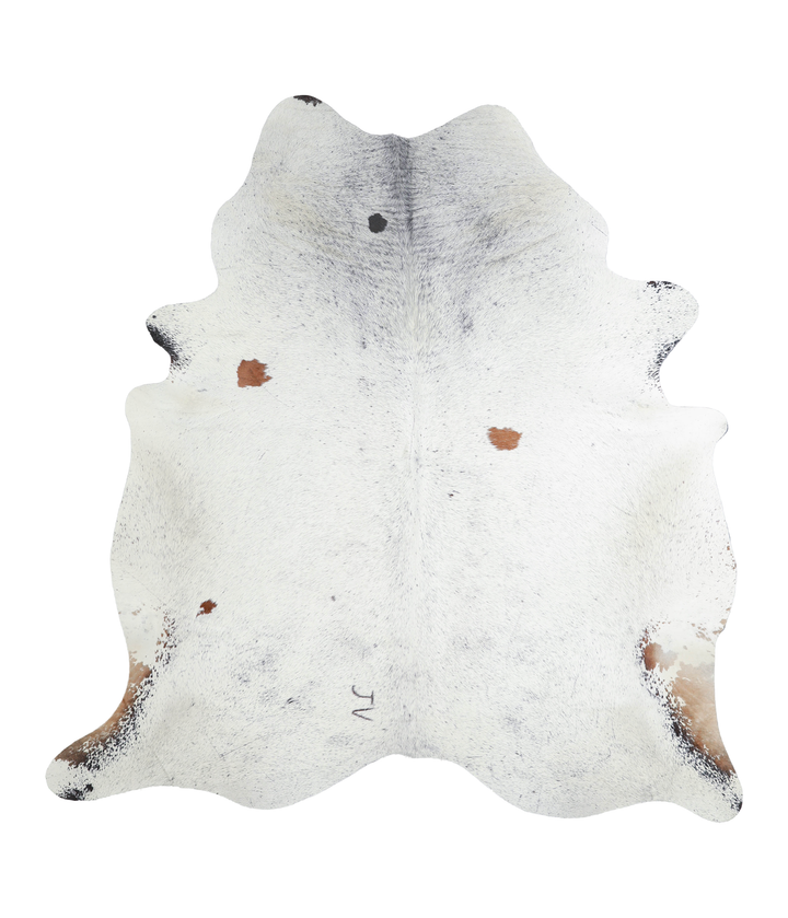 Salt and Pepper Black X-Large Brazilian Cowhide Rug 7'2"H x 6'9"W #A21714 by Hudson Hides