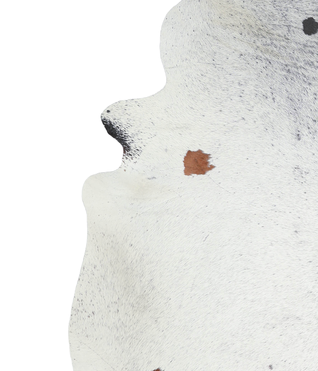 Salt and Pepper Black X-Large Brazilian Cowhide Rug 7'2"H x 6'9"W #A21