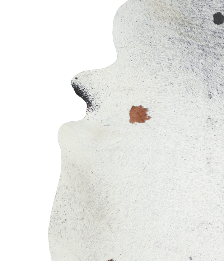 Salt and Pepper Black X-Large Brazilian Cowhide Rug 7'2"H x 6'9"W #A21714 by Hudson Hides