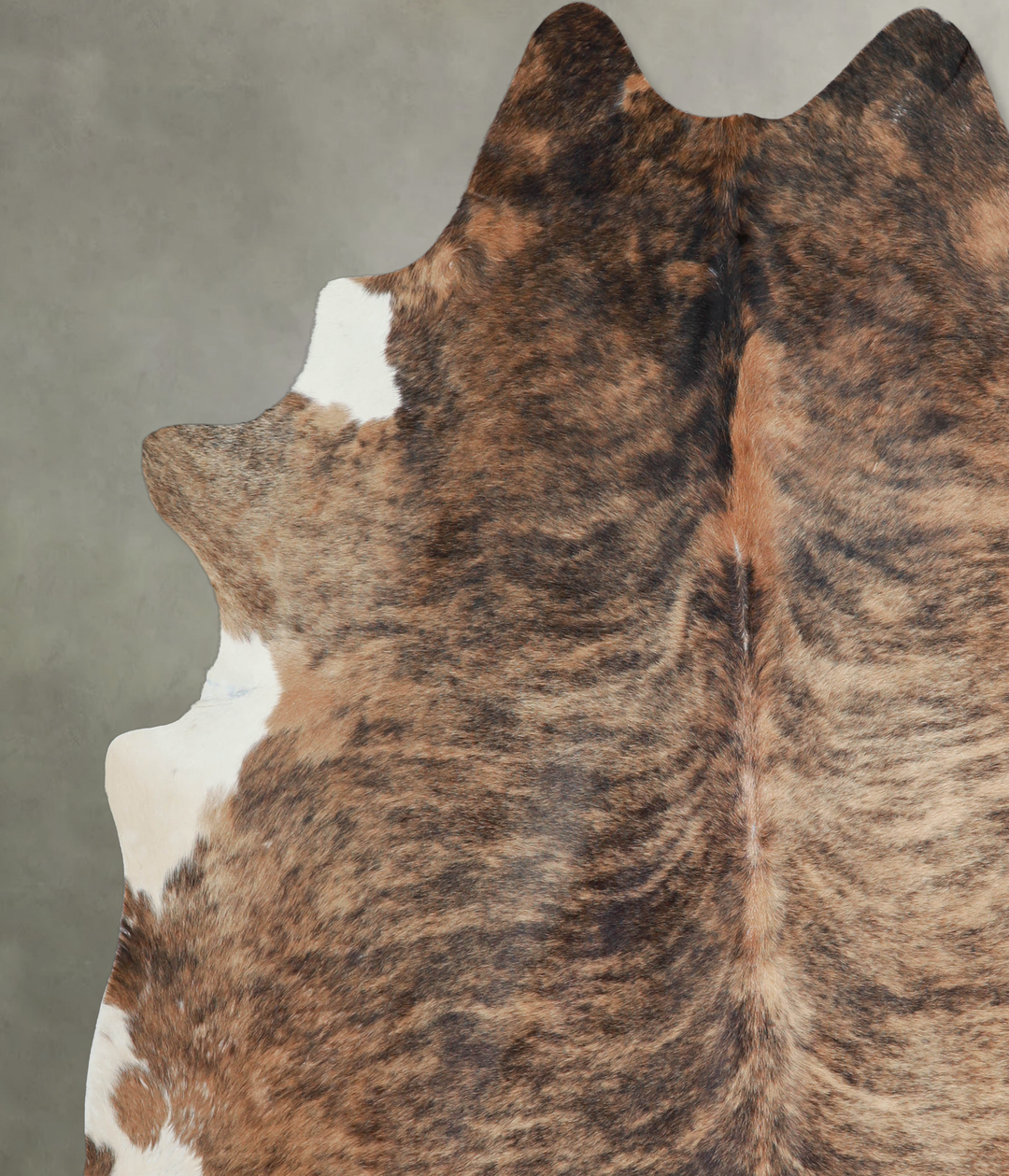 Light Brindle X-Large Brazilian Cowhide Rug 7'3"H x 6'9"W #A21717 by H