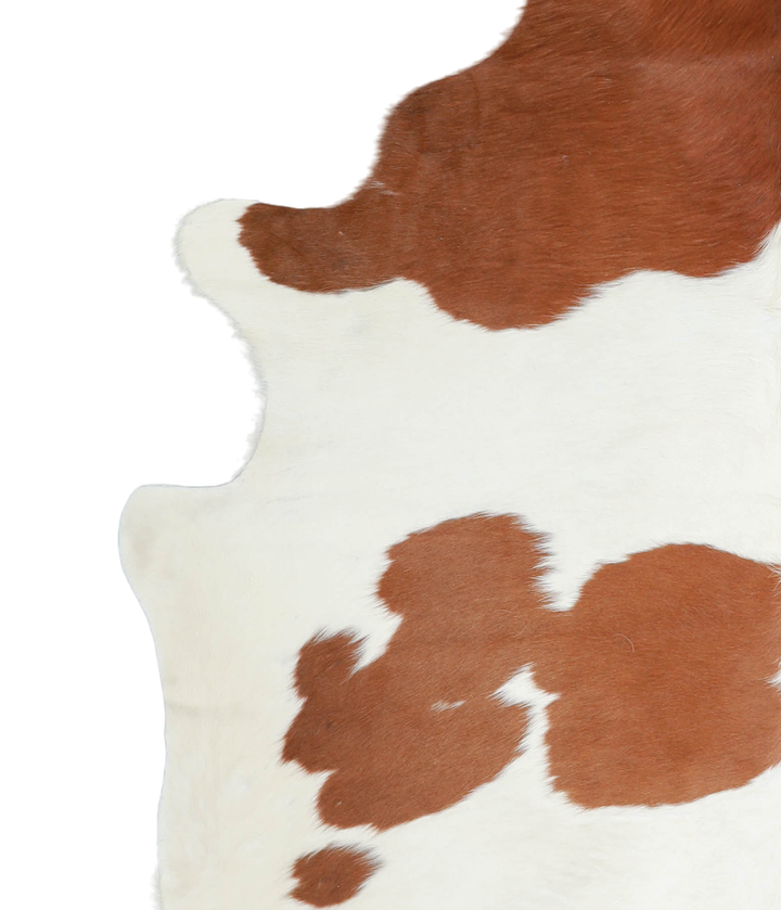 Brown and White X-Large Brazilian Cowhide Rug 7'0"H x 6'3"W #A21725 by Hudson Hides