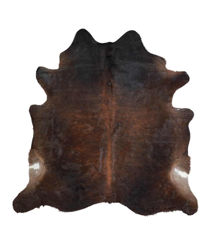 Chocolate X-Large Brazilian Cowhide Rug 6'10"H x 6'9"W #A21730 by Hudson Hides