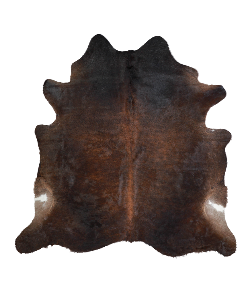 Chocolate X-Large Brazilian Cowhide Rug 6'10"H x 6'9"W #A21730 by Hudson Hides