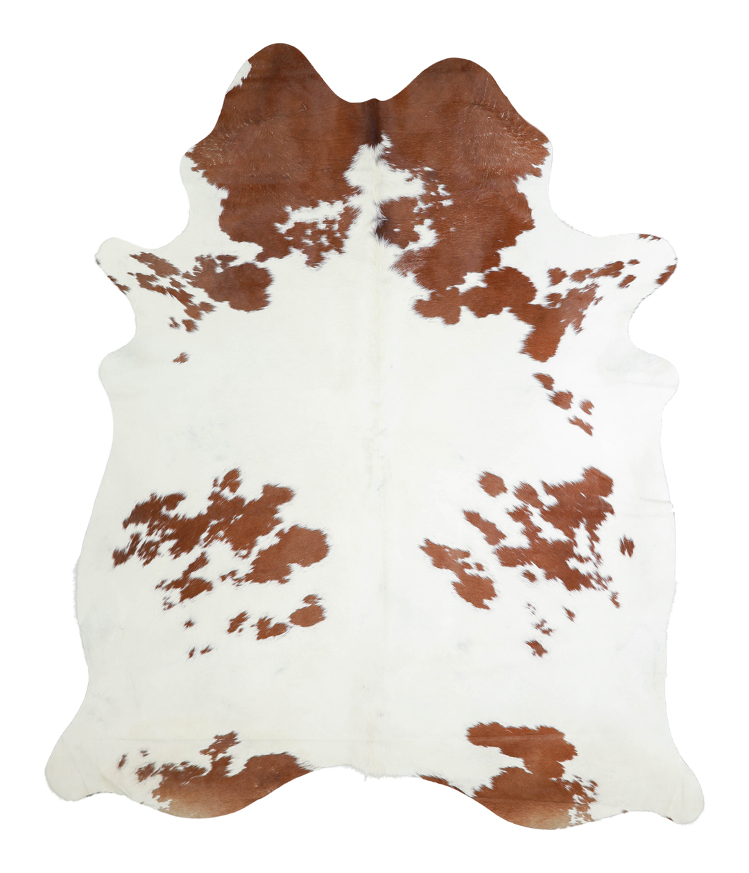 Brown and White X-Large Brazilian Cowhide Rug 7'4"H x 6'1"W #A21747 by