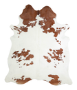 Brown and White X-Large Brazilian Cowhide Rug 7'4"H x 6'1"W #A21747 by Hudson Hides
