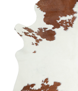 Brown and White X-Large Brazilian Cowhide Rug 7'4"H x 6'1"W #A21747 by Hudson Hides