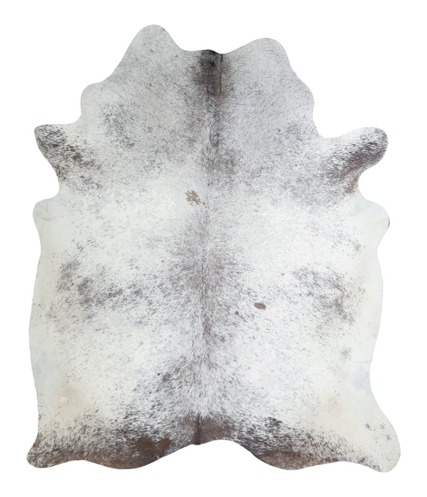 Salt and Pepper Black X-Large Brazilian Cowhide Rug 7'5"H x 6'1"W #A21754 by Hudson Hides