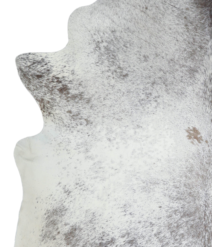 Salt and Pepper Black X-Large Brazilian Cowhide Rug 7'5"H x 6'1"W #A21754 by Hudson Hides