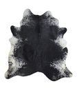Salt and Pepper Black X-Large Brazilian Cowhide Rug 7'3"H x 6'9"W #A21777 by Hudson Hides