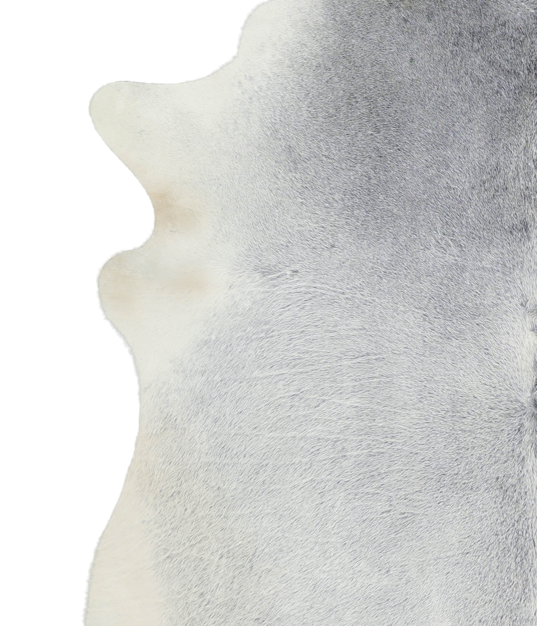 Medium Grey X-Large Brazilian Cowhide Rug 7'3"H x 6'9"W #A21799 by Hud