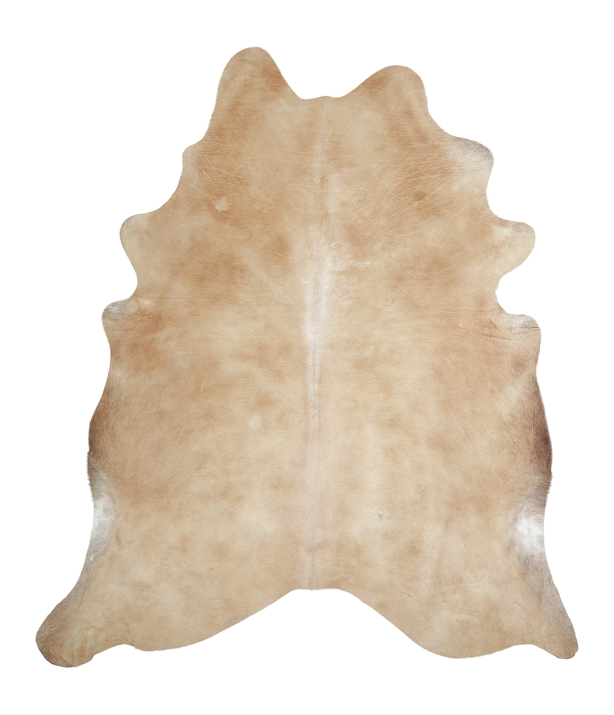 Beige X-Large Brazilian Cowhide Rug 7'3"H x 6'3"W #A21827 by Hudson Hides