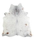 Salt and Pepper Brown Large Brazilian Cowhide Rug 6'8"H x 5'11"W #A21898 by Hudson Hides