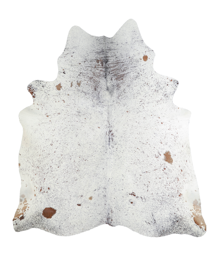 Salt and Pepper Brown Large Brazilian Cowhide Rug 6'8"H x 5'11"W #A21898 by Hudson Hides
