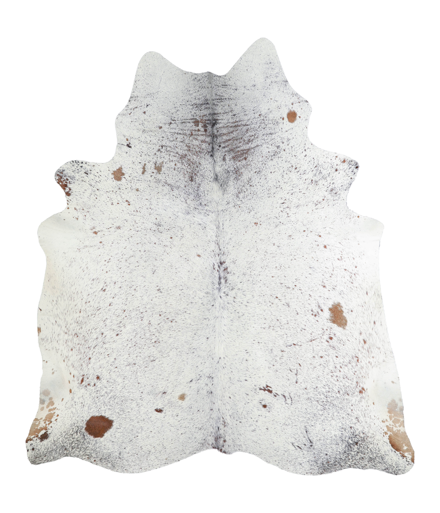 Salt and Pepper Brown Large Brazilian Cowhide Rug 6'8"H x 5'11"W #A21898 by Hudson Hides