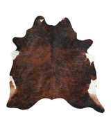 Dark Brindle X-Large Brazilian Cowhide Rug 6'5"H x 6'5"W #A21906 by Hudson Hides