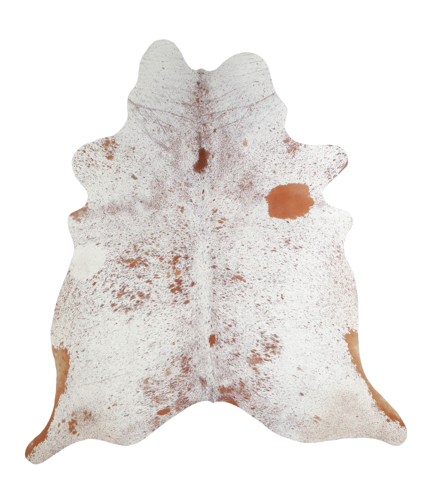 Salt and Pepper Brown X-Large Brazilian Cowhide Rug 6'10"H x 6'1"W #A21910 by Hudson Hides