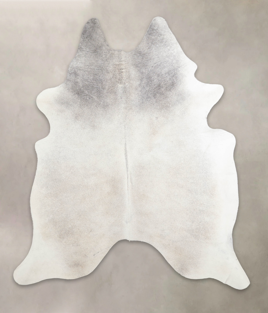 Medium Grey X-Large Brazilian Cowhide Rug 7'2"H x 6'2"W #A21983 by Hudson Hides