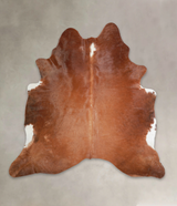 Solid Brown X-Large Brazilian Cowhide Rug 6'11"H x 6'10"W #A21999 by Hudson Hides