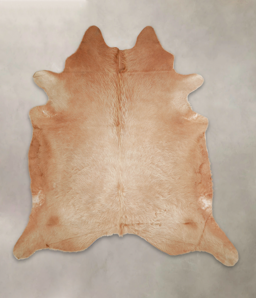 Beige XX-Large Brazilian Cowhide Rug 8'0"H x 7'5"W #A22012 by Hudson Hides