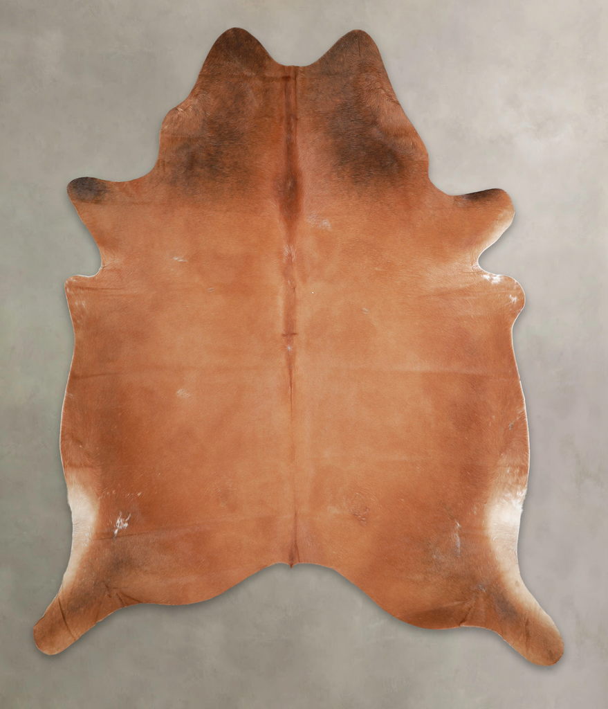 Solid Brown XX-Large Brazilian Cowhide Rug 7'11"H x 6'6"W #A22018 by Hudson Hides