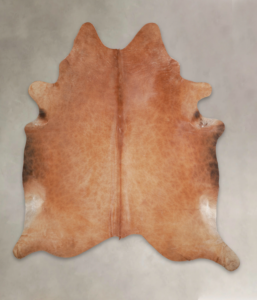 Solid Brown XX-Large Brazilian Cowhide Rug 7'7"H x 6'10"W #A22039 by Hudson Hides