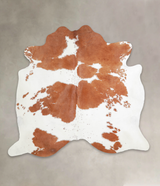 Brown and White X-Large Brazilian Cowhide Rug 6'5"H x 6'9"W #A22046 by Hudson Hides