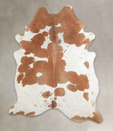 Brown and White X-Large Brazilian Cowhide Rug 7'9"H x 6'1"W #A22048 by Hudson Hides