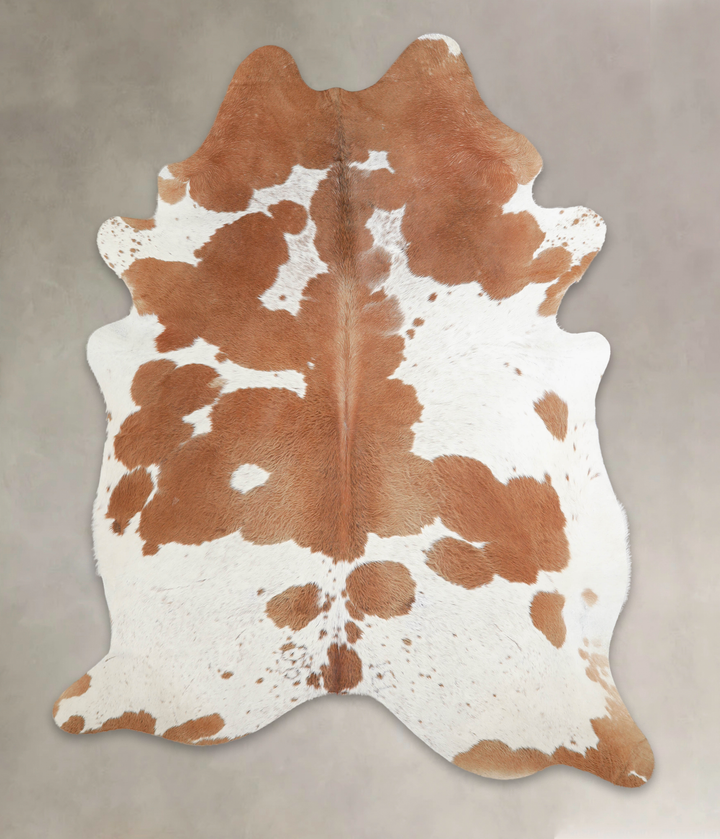 Brown and White X-Large Brazilian Cowhide Rug 7'9"H x 6'1"W #A22048 by Hudson Hides