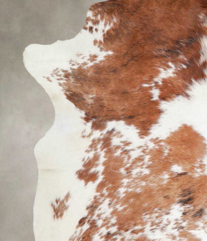 Brown and White XX-Large Brazilian Cowhide Rug 7'6"H x 6'8"W #A22052 by Hudson Hides