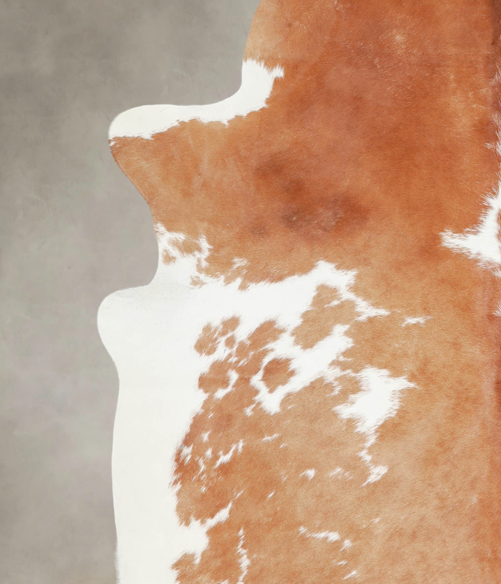 Brown and White X-Large Brazilian Cowhide Rug 7'4"H x 6'6"W #A22054 by Hudson Hides