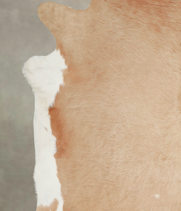 Beige XX-Large Brazilian Cowhide Rug 7'4"H x 7'6"W #A22056 by Hudson Hides