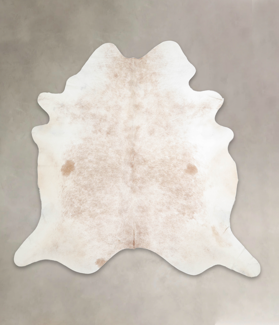 Beige XX-Large Brazilian Cowhide Rug 7'4"H x 7'7"W #A22061 by Hudson H