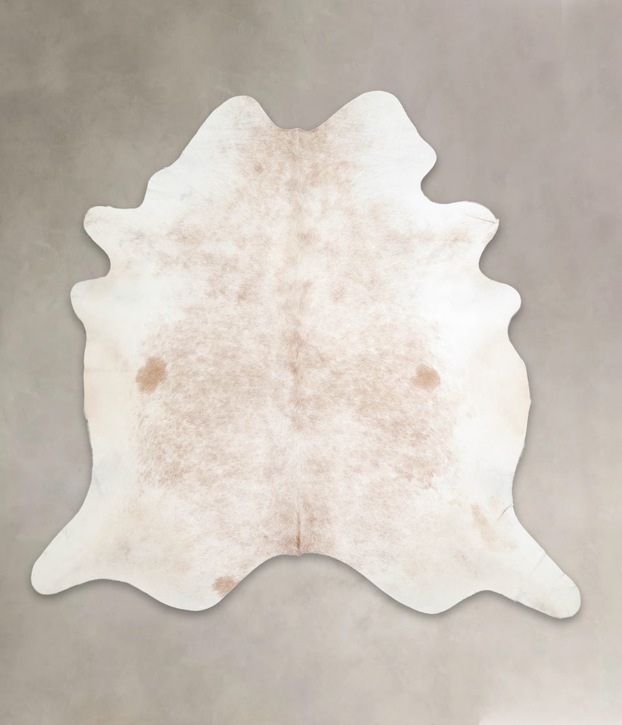 Beige XX-Large Brazilian Cowhide Rug 7'4"H x 7'7"W #A22061 by Hudson Hides