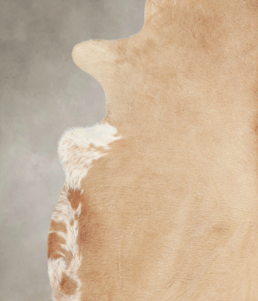 Beige X-Large Brazilian Cowhide Rug 7'4"H x 6'9"W #A22063 by Hudson Hi