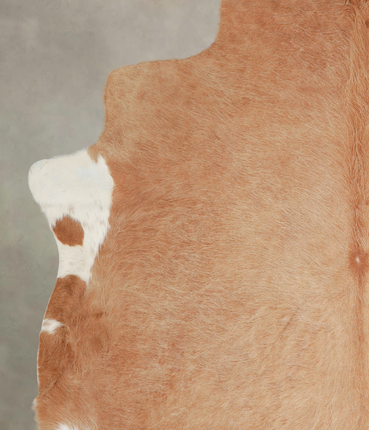 Beige XX-Large Brazilian Cowhide Rug 7'7"H x 7'4"W #A22064 by Hudson Hides