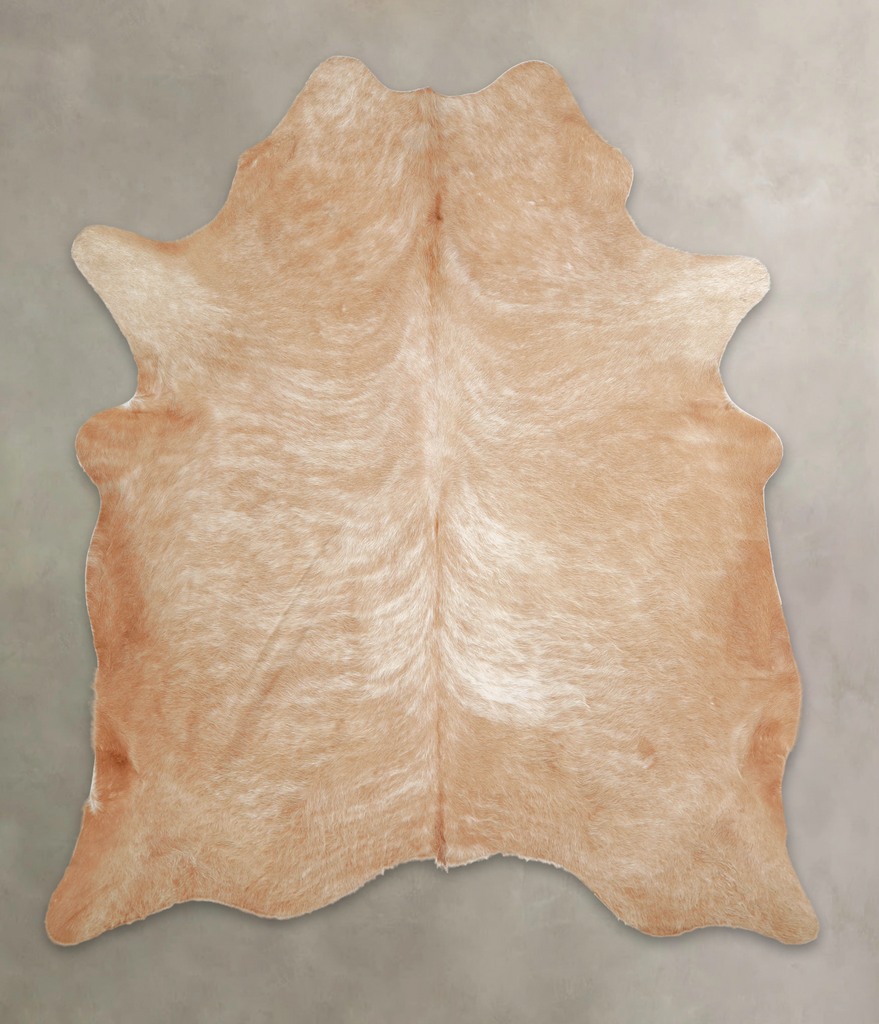 Beige X-Large Brazilian Cowhide Rug 7'2"H x 6'2"W #A22065 by Hudson Hides