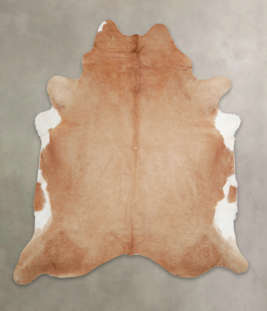 Beige XX-Large Brazilian Cowhide Rug 8'0"H x 7'0"W #A22071 by Hudson Hides