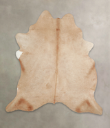 Beige X-Large Brazilian Cowhide Rug 6'9"H x 6'2"W #A22106 by Hudson Hides