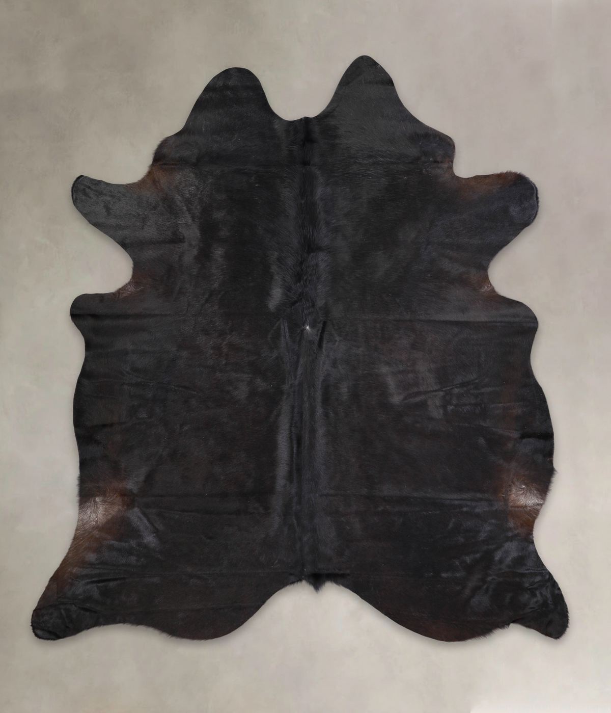 Solid Black Cowhide Rug #A22136