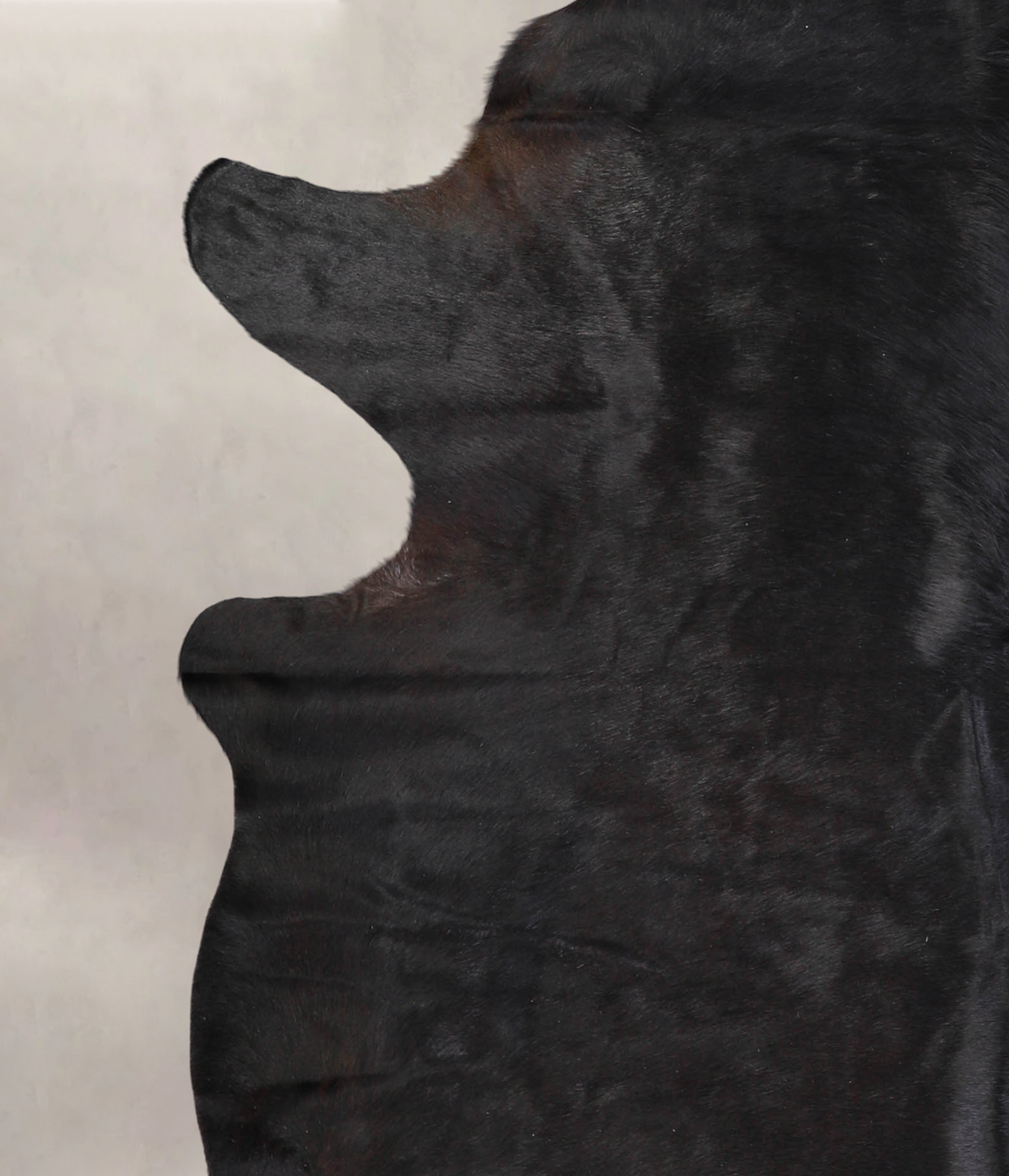 Solid Black Cowhide Rug #A22136