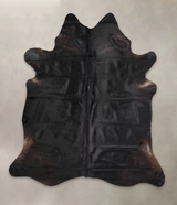 Solid Black X-Large Brazilian Cowhide Rug 7'6"H x 6'7"W #A22138 by Hudson Hides