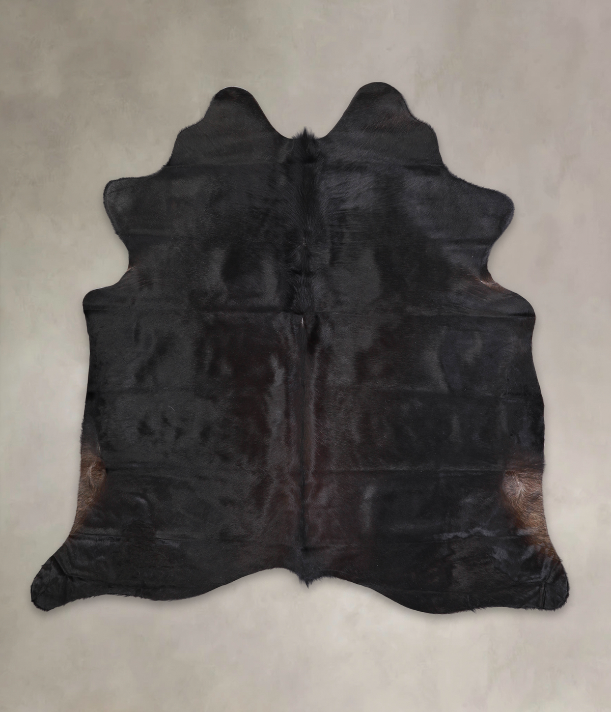 Solid Black Cowhide Rug #A22139